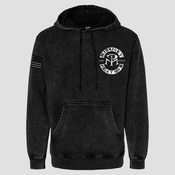 BIKER (M) DISTRESSED PULL HOOD - MIDNIGHT PLATOON