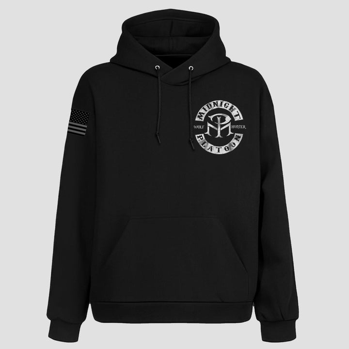 BIKER (M) SOLID BLACK PULL HOOD - MIDNIGHT PLATOON