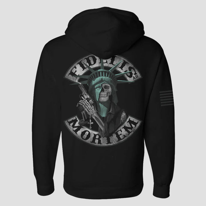 FAITHFUL UNTO DEATH II MENS ZIP UP HOODIE - MIDNIGHT PLATOON