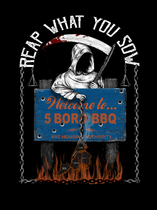 5 BORO BBQ - SUMMER T-SHIRT - Midnight Platoon