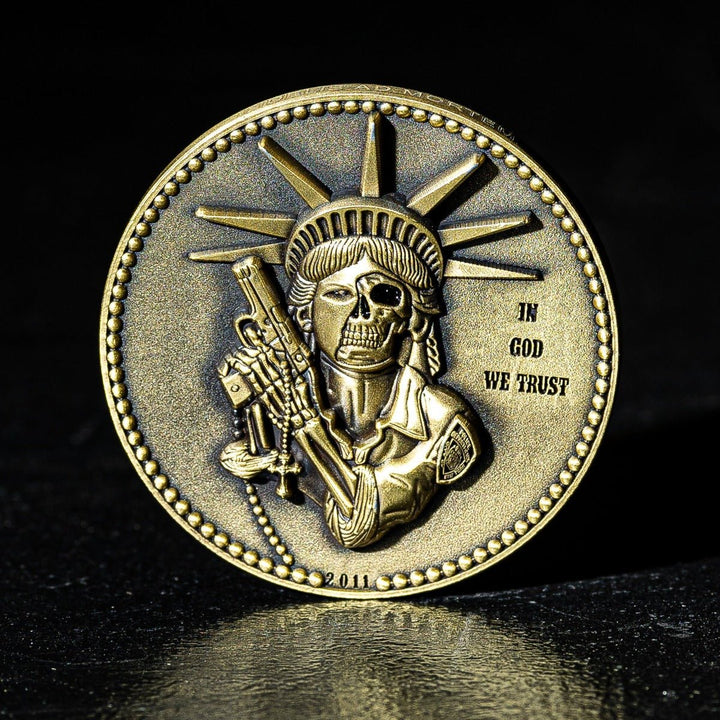 FAITHFUL LIBERTY COIN (VERSION 3) - ANTIQUE BRASS - Midnight Platoon