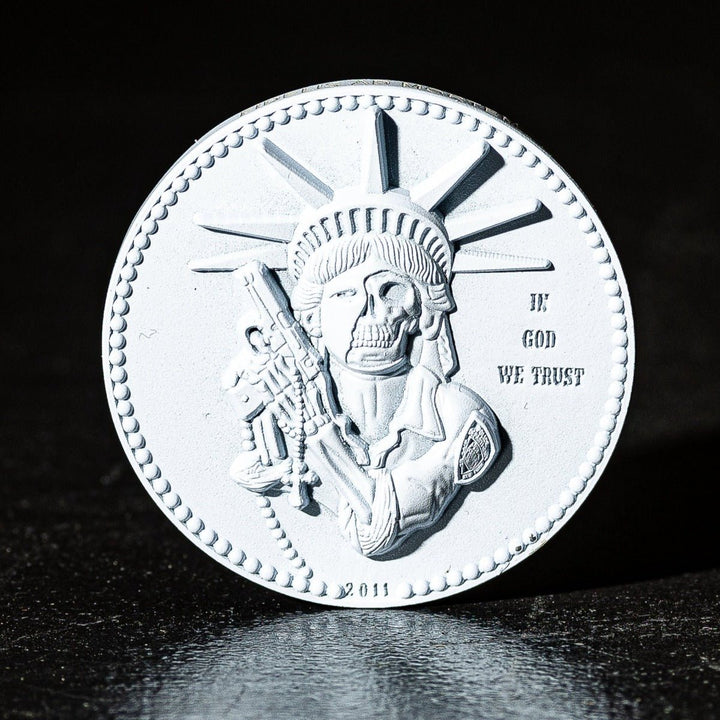 FAITHFUL LIBERTY COIN (VERSION 4) - WHITEOUT - Midnight Platoon