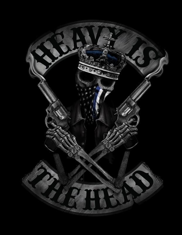 HEAVY IS THE HEAD. PREMIUM PULL HOOD - Midnight Platoon