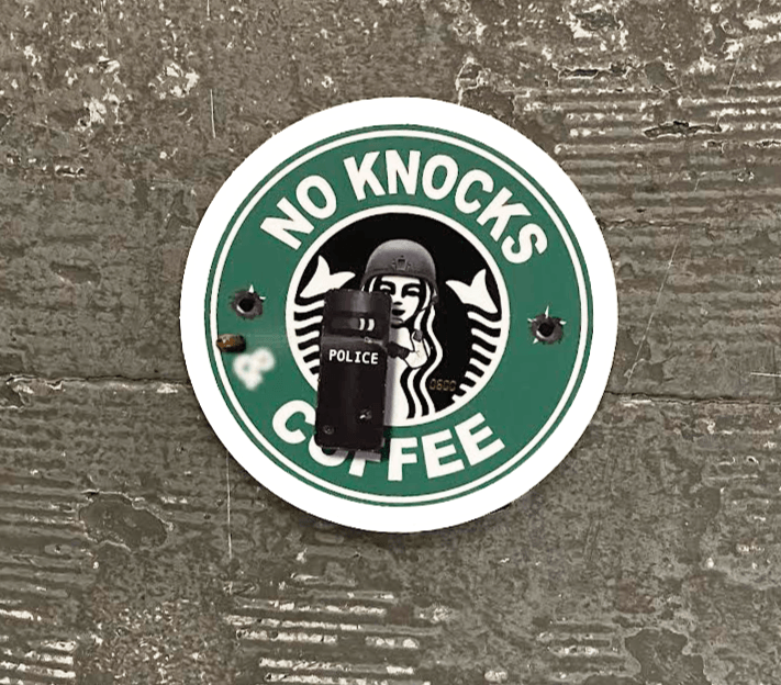 NO KNOCKS ALL WEATHER VINYL STICKERS - Center Mass