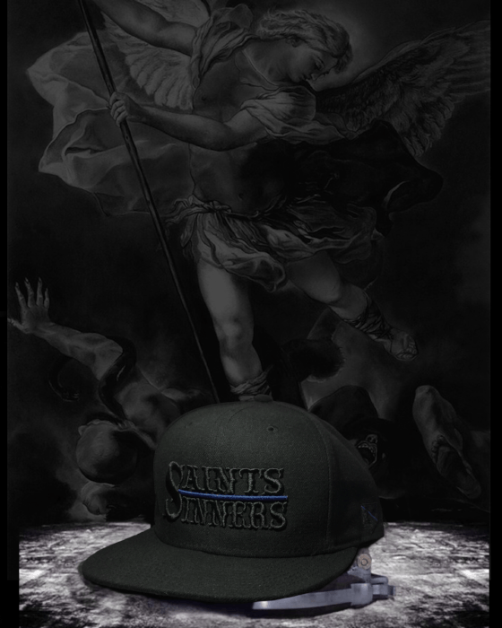 THE LINE - SAINTS & SINNERS BLACKOUT SNAPBACK - MIDNIGHT PLATOON