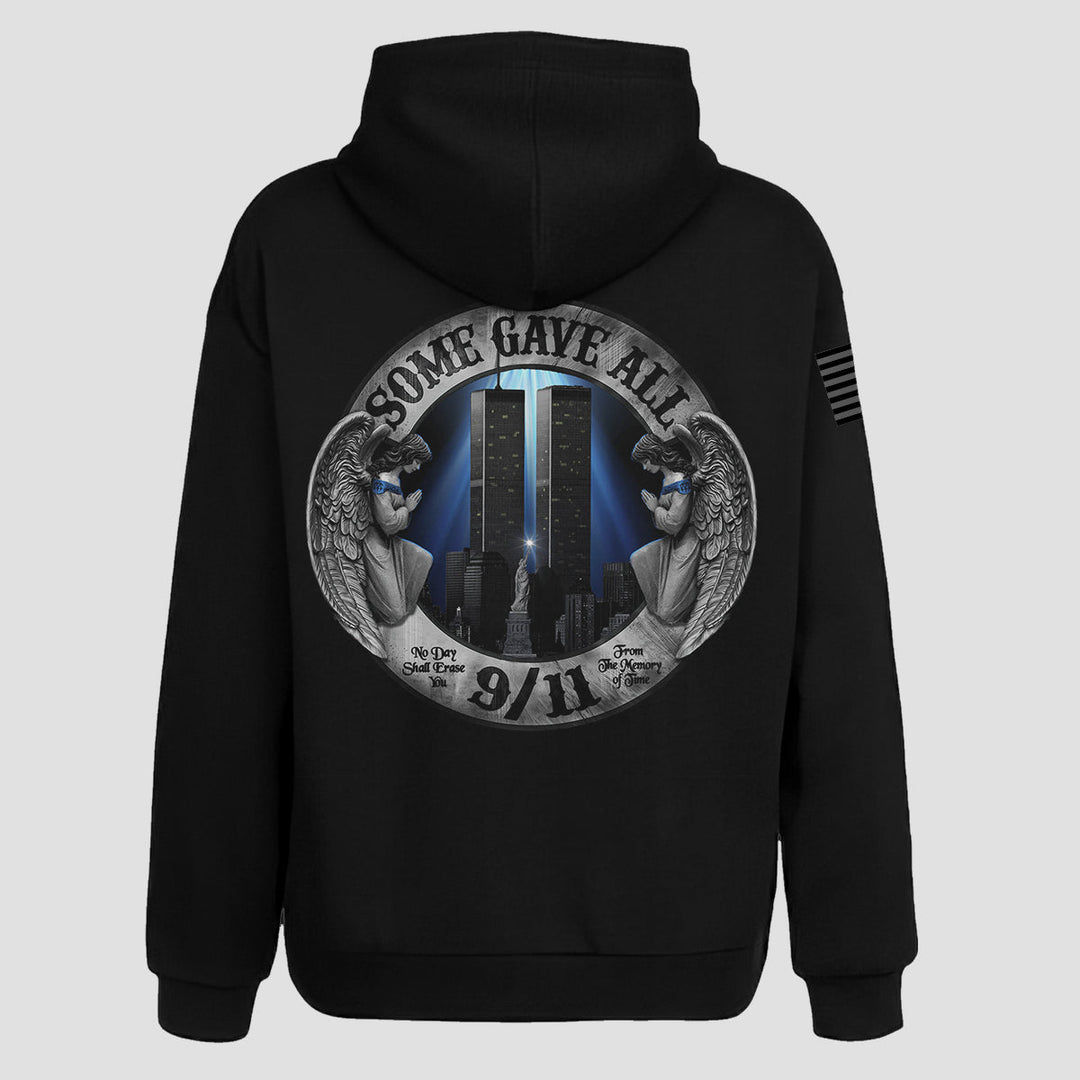 NO DAY SHALL ERASE YOU - 9/11 PULLOVER HOODIE - MIDNIGHT PLATOON