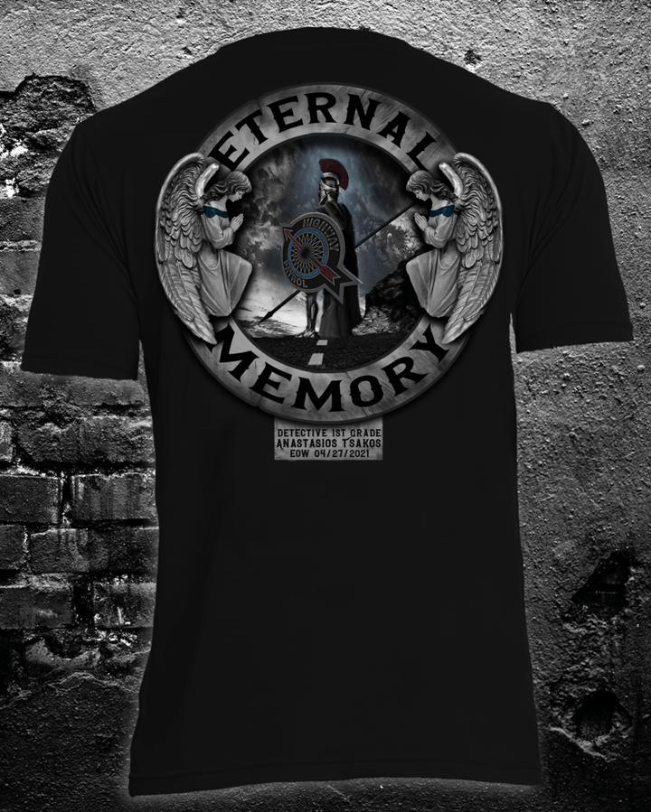 ETERNAL MEMORY - The Anastasios Tsakos Memorial Tribute Shirt - Midnight Platoon
