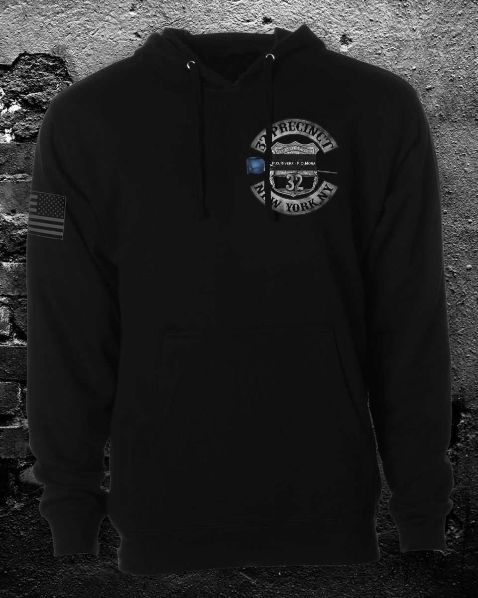 FIDELIS AD MORTEM - THE 32 PCT. RIVERA AND MORA MEMORIAL TRIBUTE PULLOVER HOODIE - Midnight Platoon