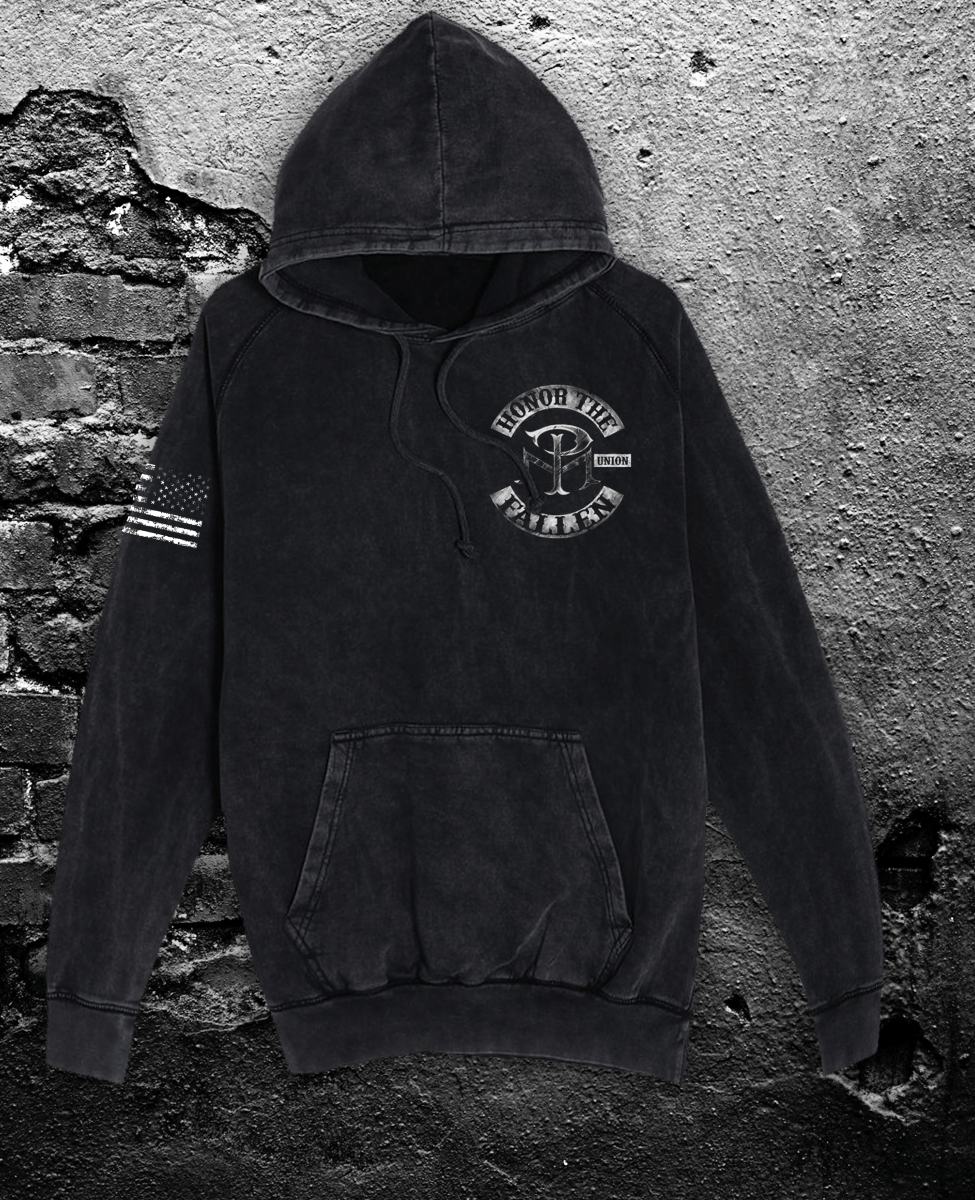 HONOR THE FALLEN - VINTAGE WASHED PULLOVER HOODIE - Midnight Platoon