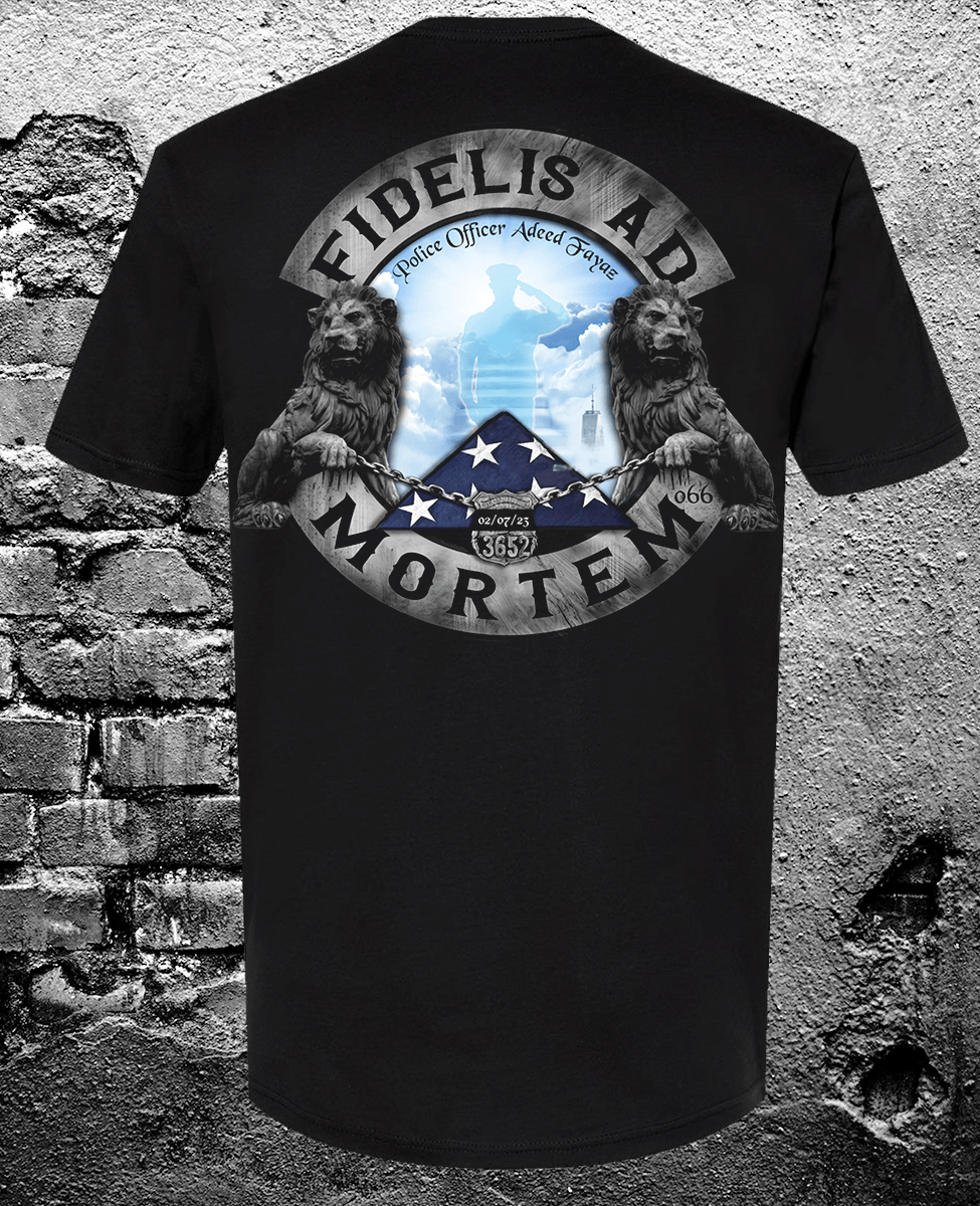 FIDELIS AD MORTEM - 66 PCT. FAYAZ MEMORIAL TRIBUTE T-SHIRT – MIDNIGHT ...